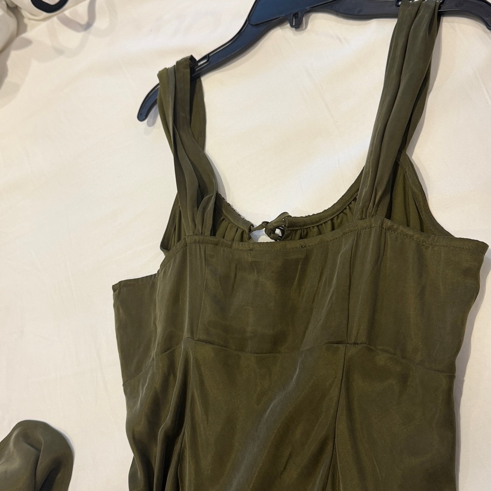 Madewell olive green maxi dress
